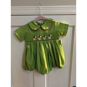 Amanda remembered one‎ piece Santa smocked girls 6 months new